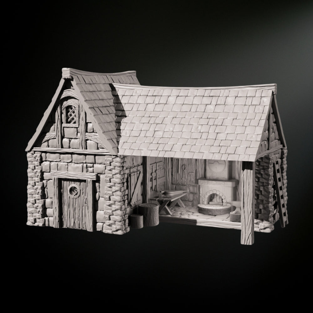 Medieval Blacksmith House - Tabletop Terrain