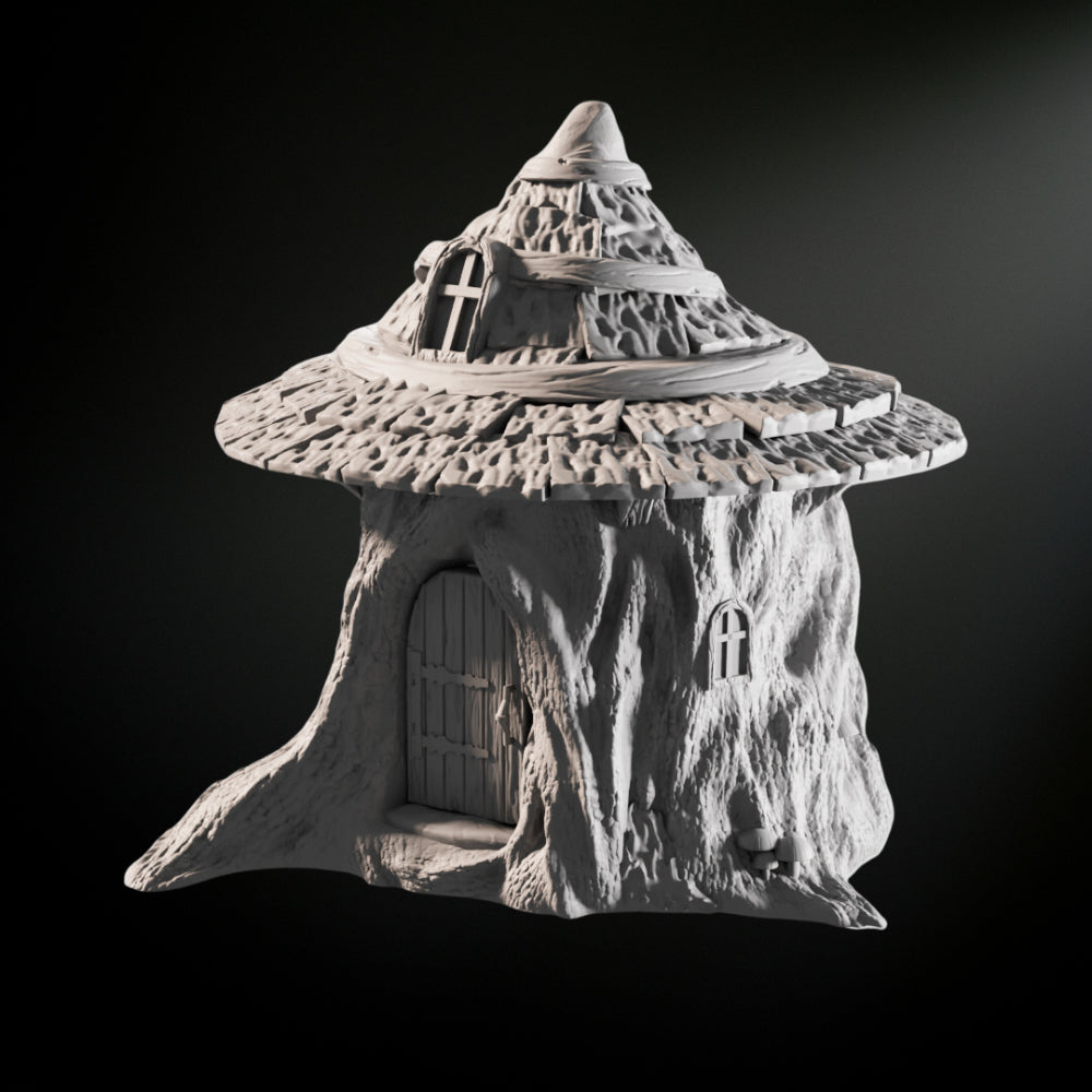 Tree Stump Fantasy House - Tabletop Terrain