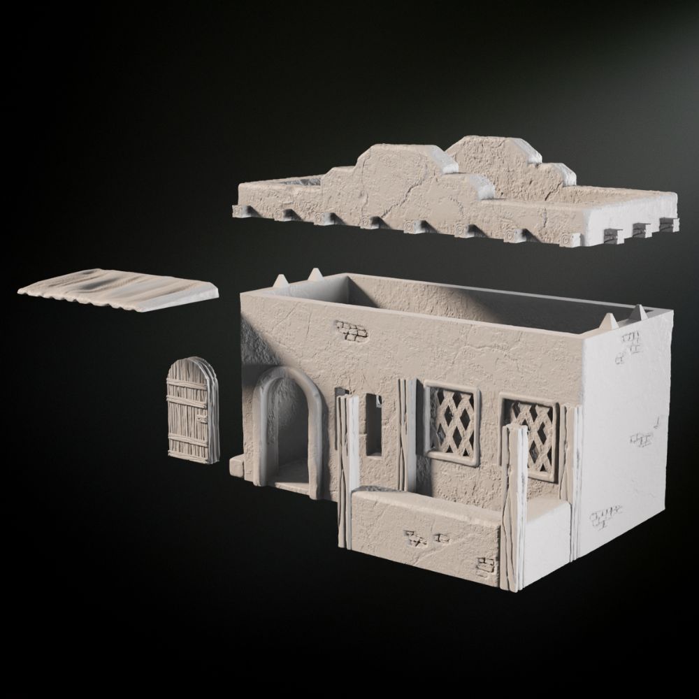 Sci-Fi Desert Market Building - Tabletop Terrain