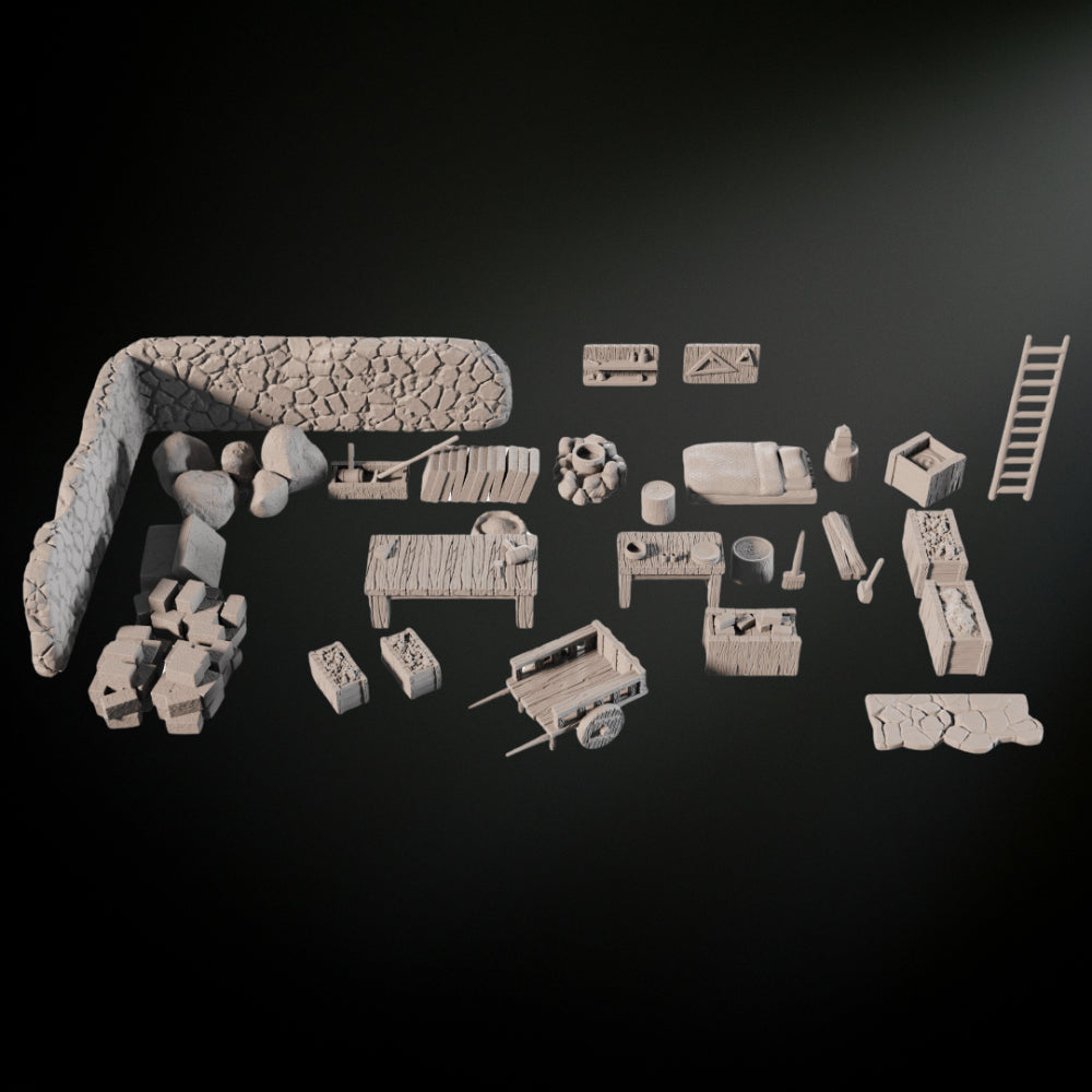 Medieval Mason House - Tabletop Terrain