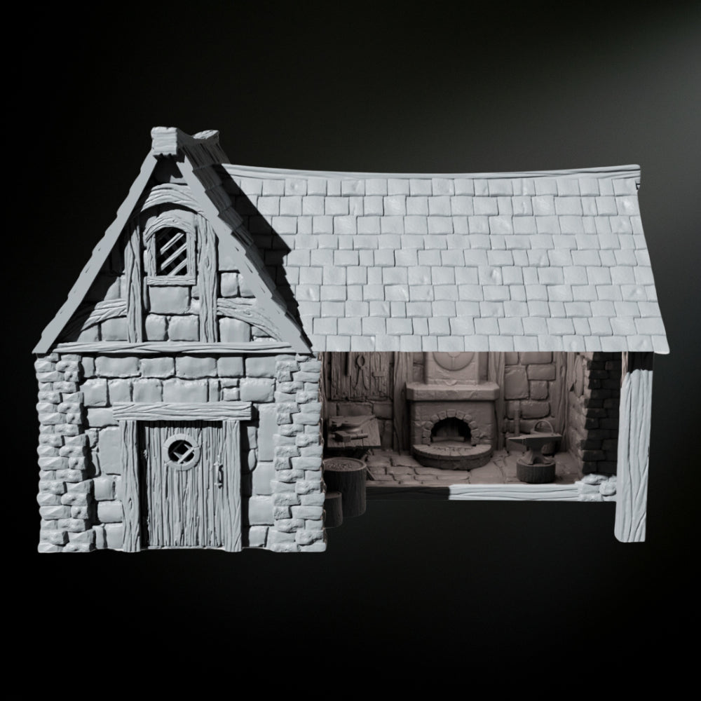 Medieval Blacksmith House - Tabletop Terrain