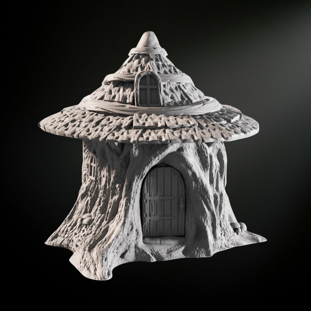Tree Stump Fantasy House - Tabletop Terrain