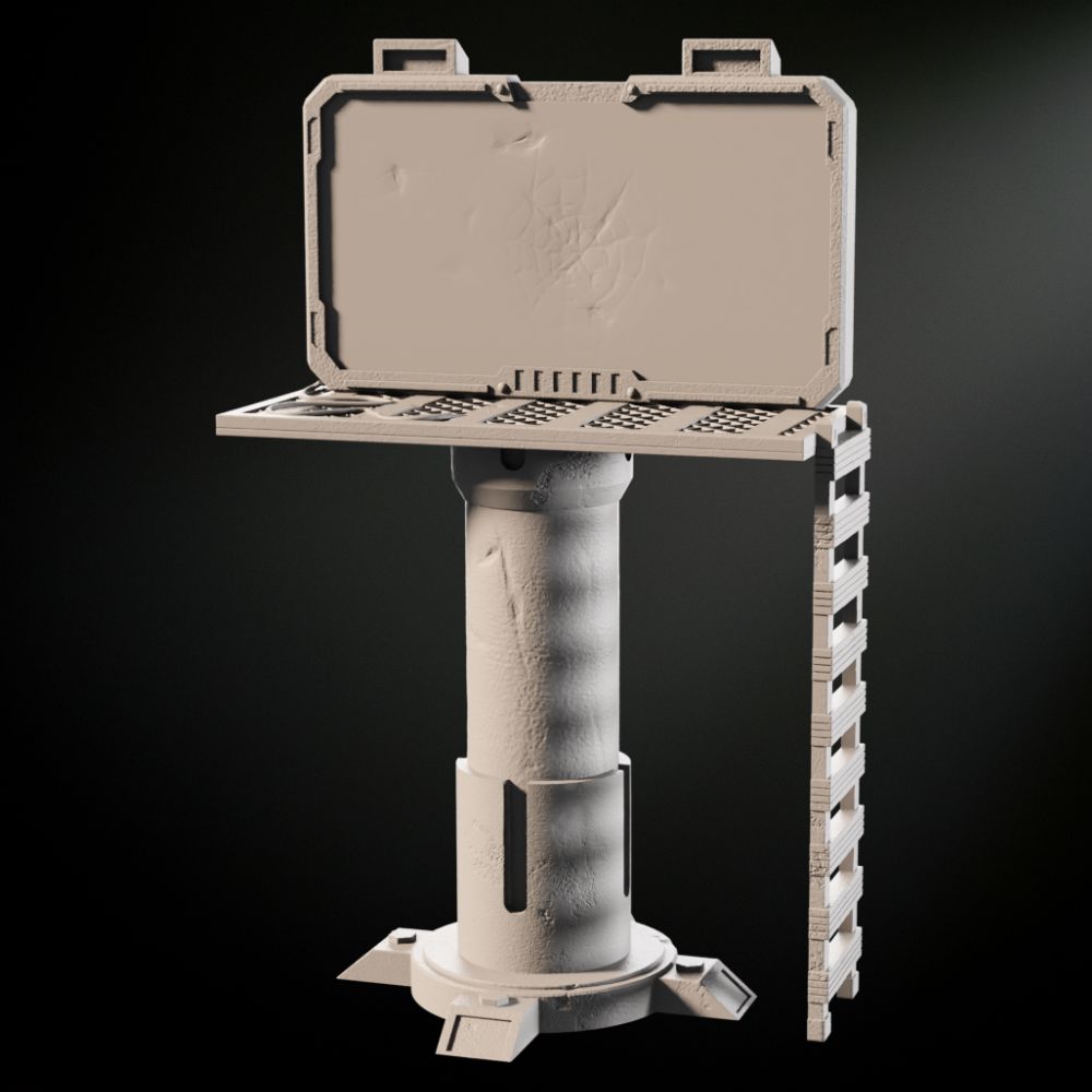 Sci-Fi Ruined Billboard - Tabletop Terrain
