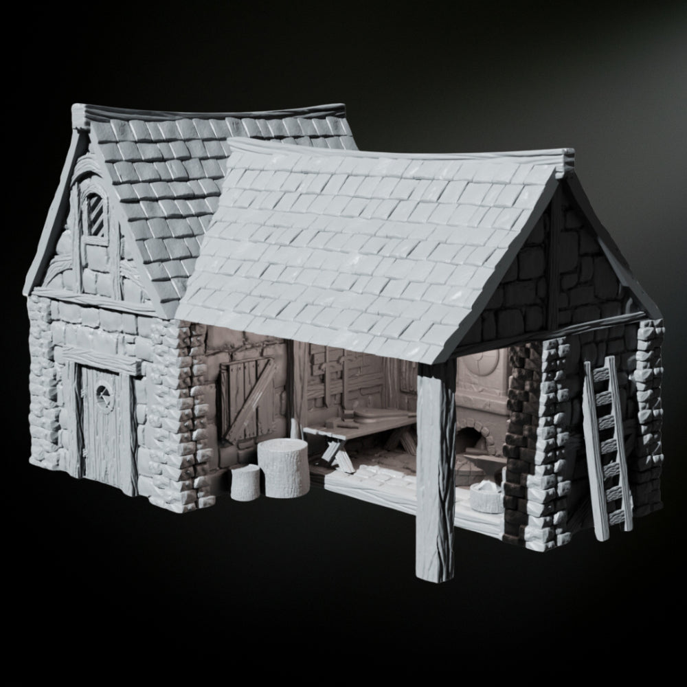 Medieval Blacksmith House - Tabletop Terrain