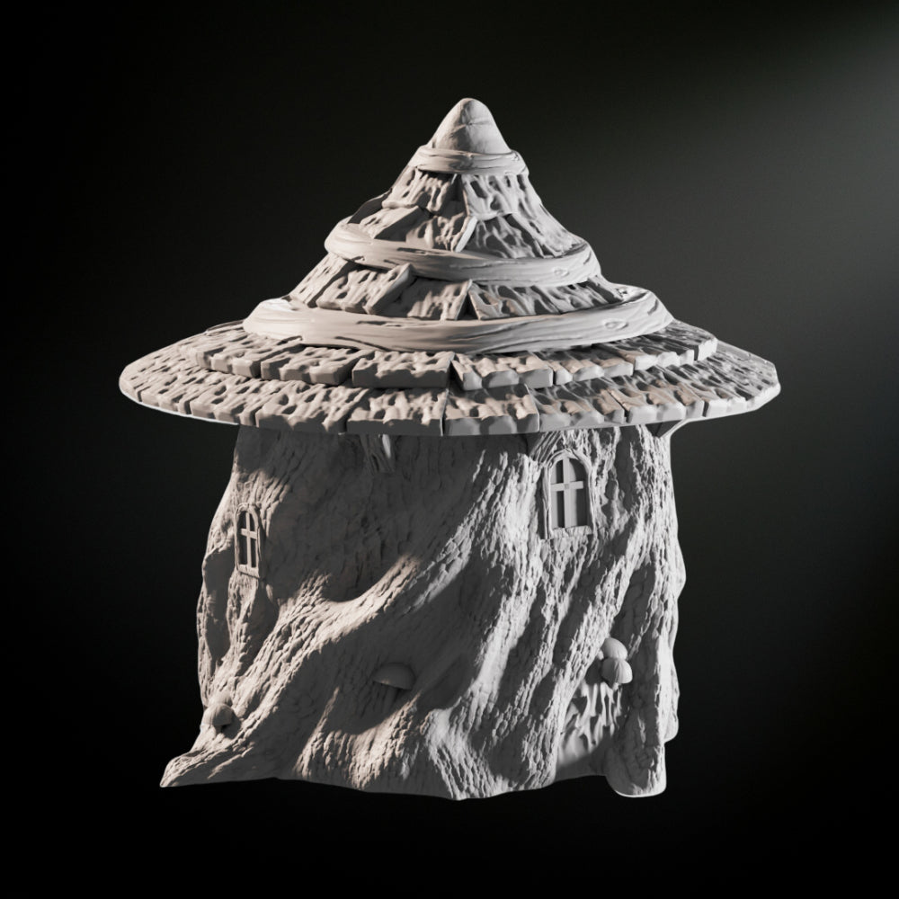 Tree Stump Fantasy House - Tabletop Terrain