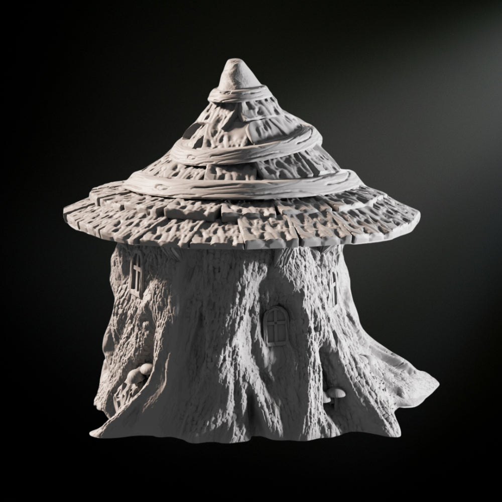 Tree Stump Fantasy House - Tabletop Terrain