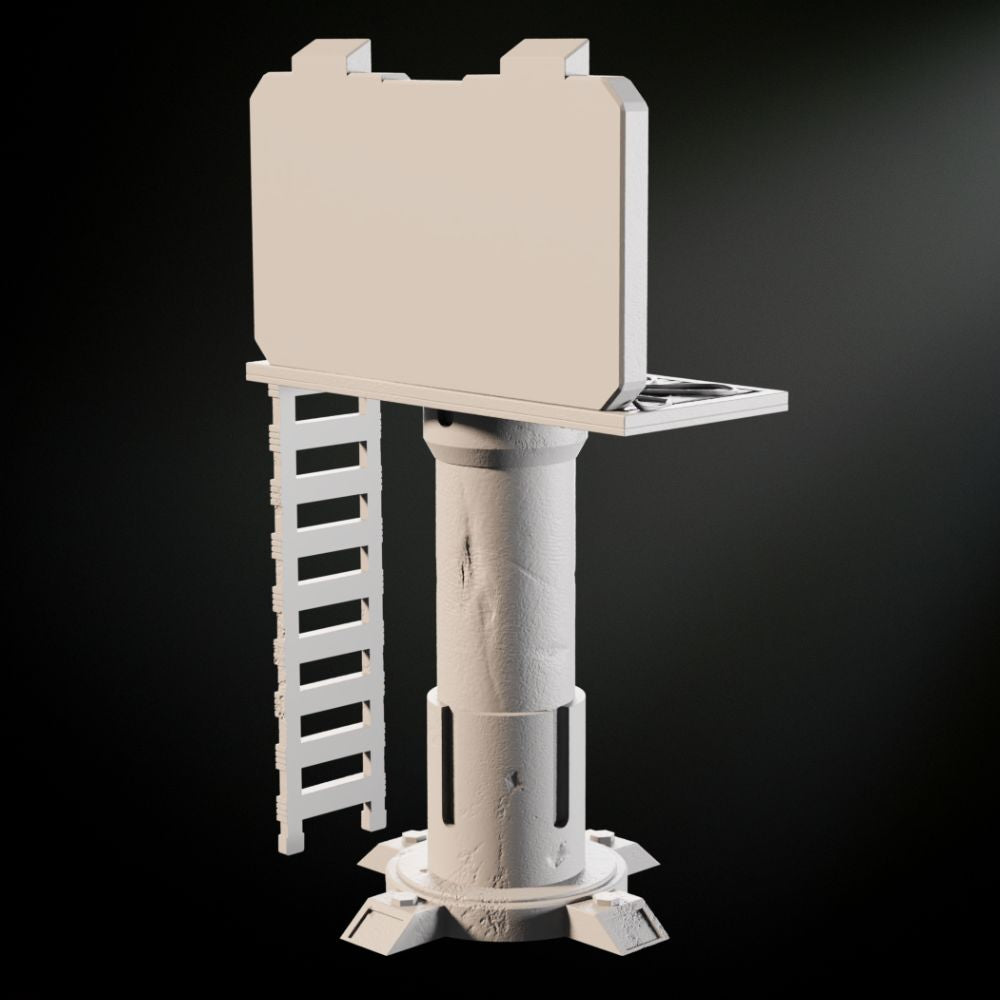 Sci-Fi Ruined Billboard - Tabletop Terrain