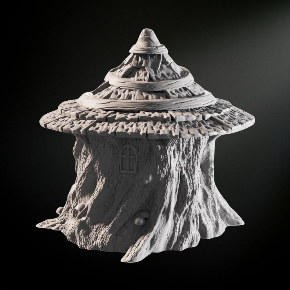 Tree Stump Fantasy House - Tabletop Terrain