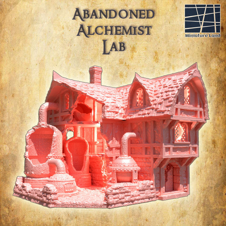 Abandoned Alchemist Lab - Tabletop Terrain - Medieval Terrain