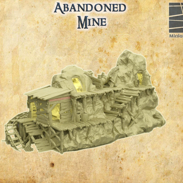 Abandoned Mine - Tabletop Terrain - Mine Ruins - Underground Passages