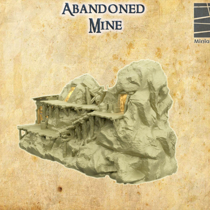 Abandoned Mine - Tabletop Terrain - Mine Ruins - Underground Passages