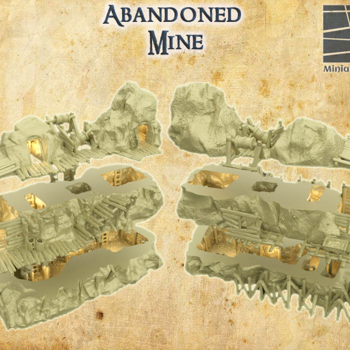 Abandoned Mine - Tabletop Terrain - Mine Ruins - Underground Passages