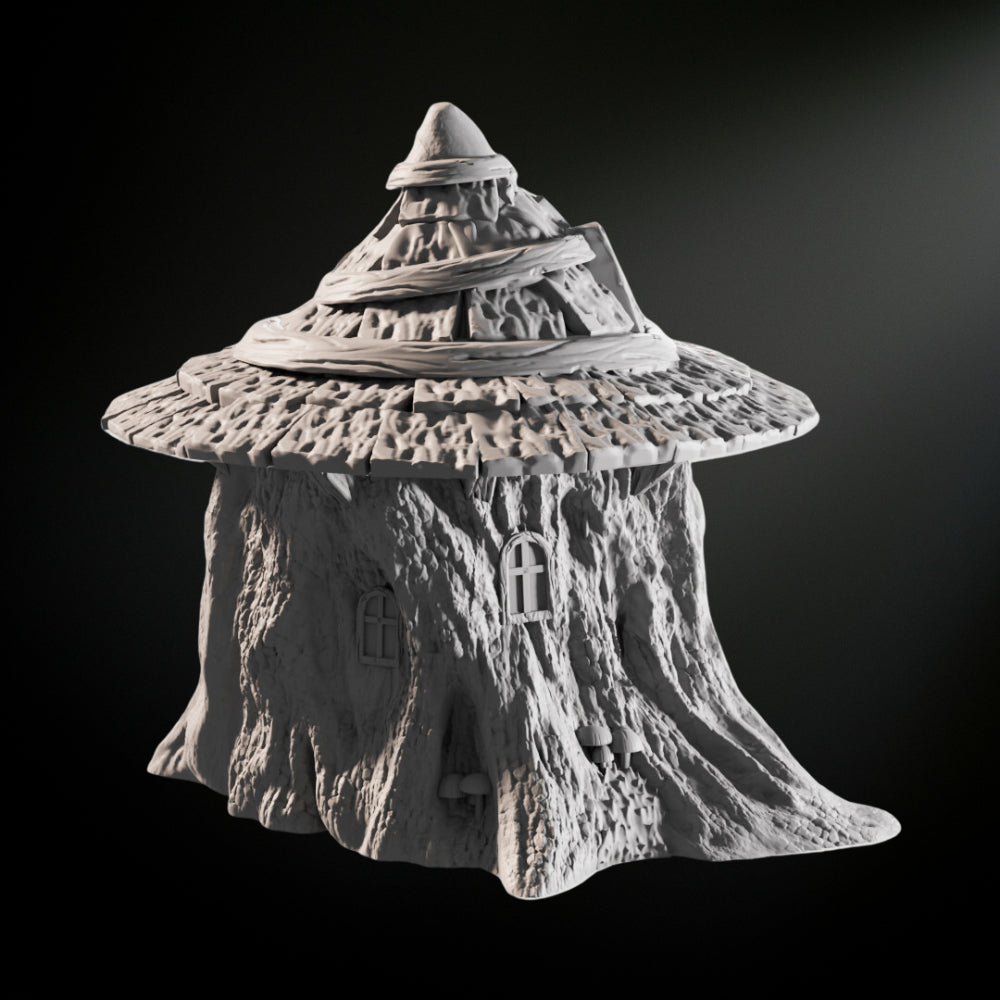 Tree Stump Fantasy House - Tabletop Terrain