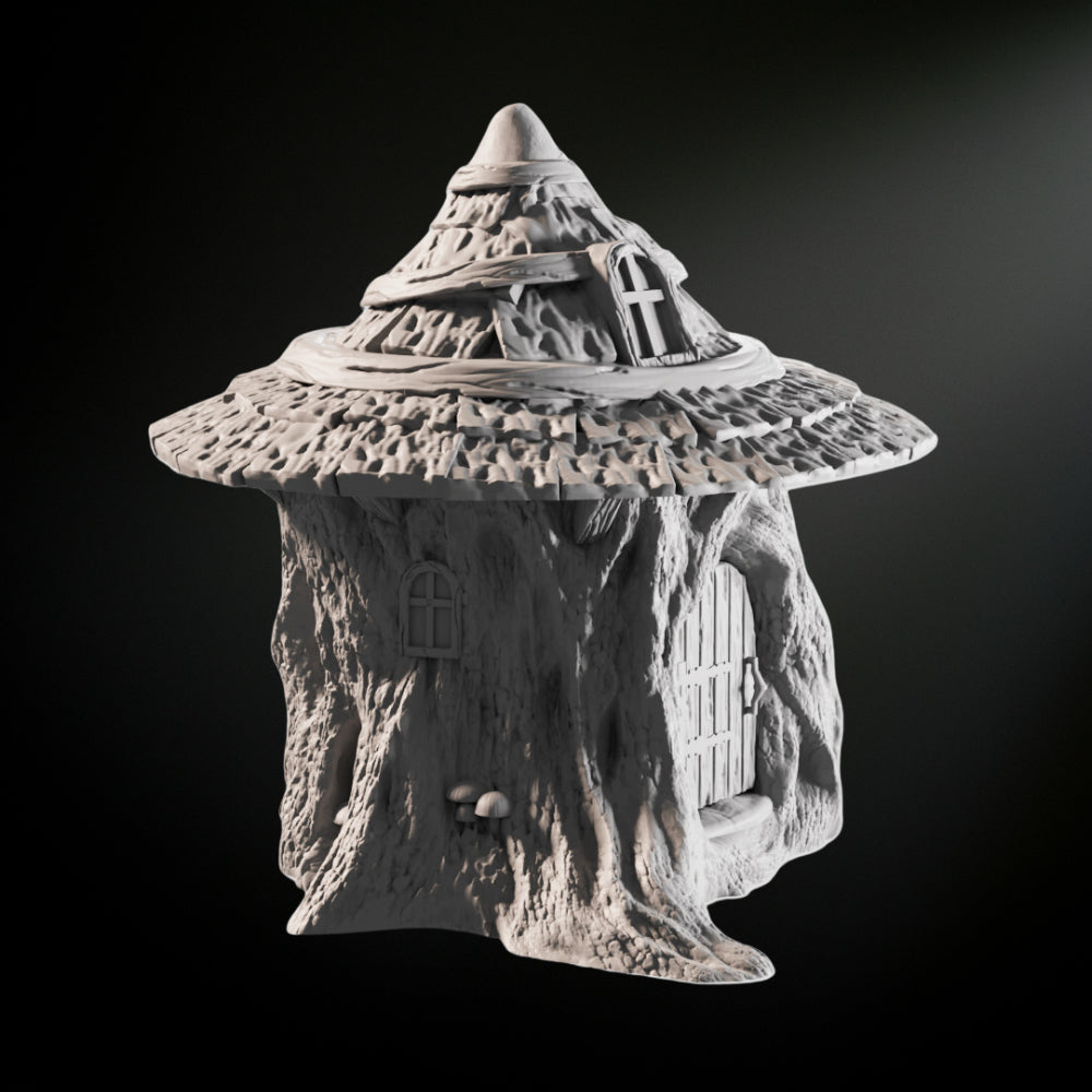 Tree Stump Fantasy House - Tabletop Terrain