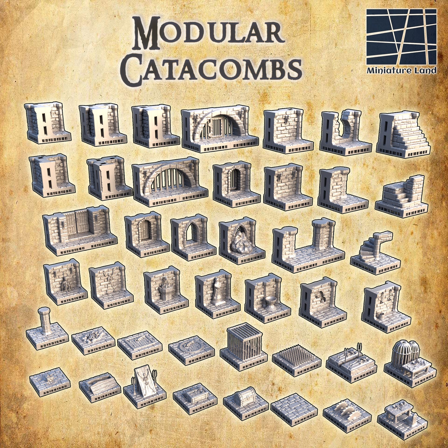 Modular Catacombs Openlock - Tabletop Terrain