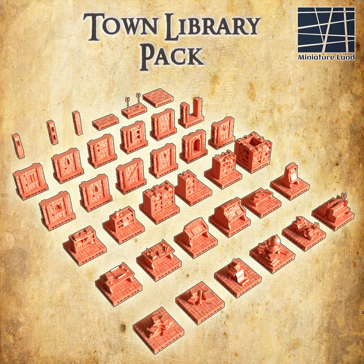 Town Library Pack - Tabletop Terrain