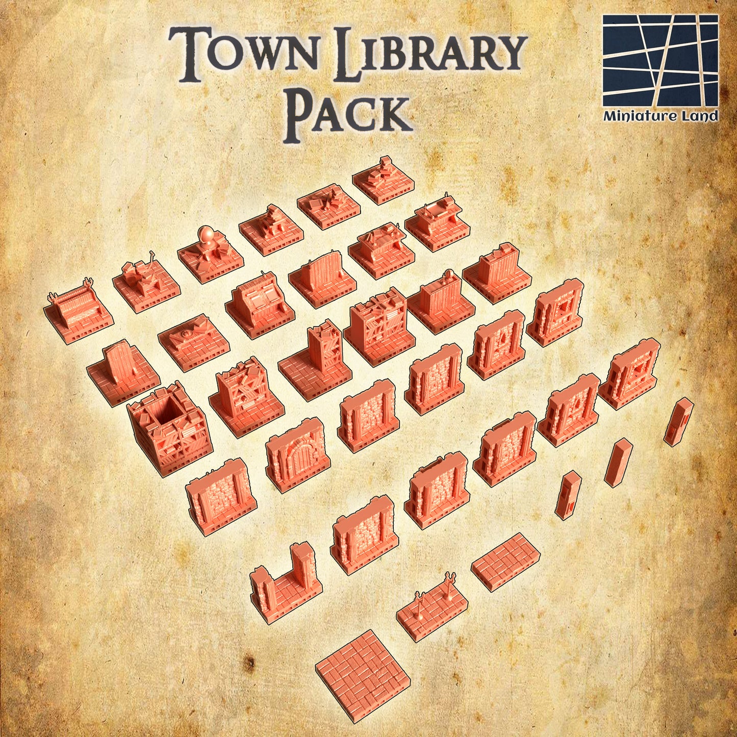 Town Library Pack - Tabletop Terrain