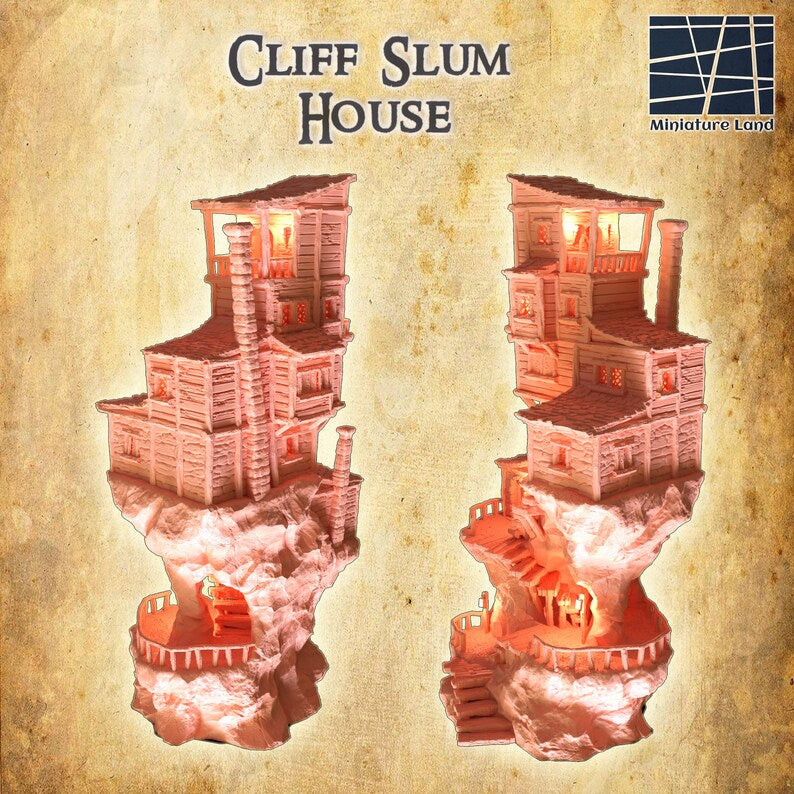 Cliff Slum House - Tabletop Terrain - 28 MM