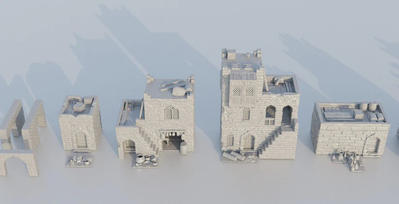Desert Baazar District - Tabletop Terrain - Desert Marketplace Center