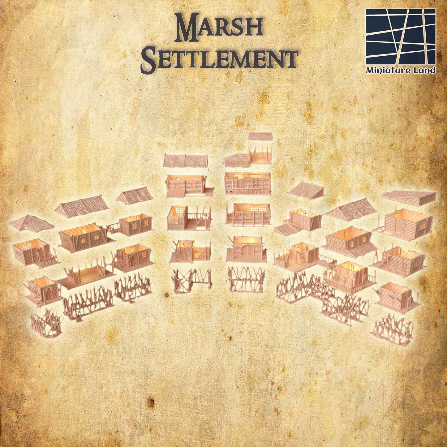 Marsh Settlement - Tabletop Terrain
