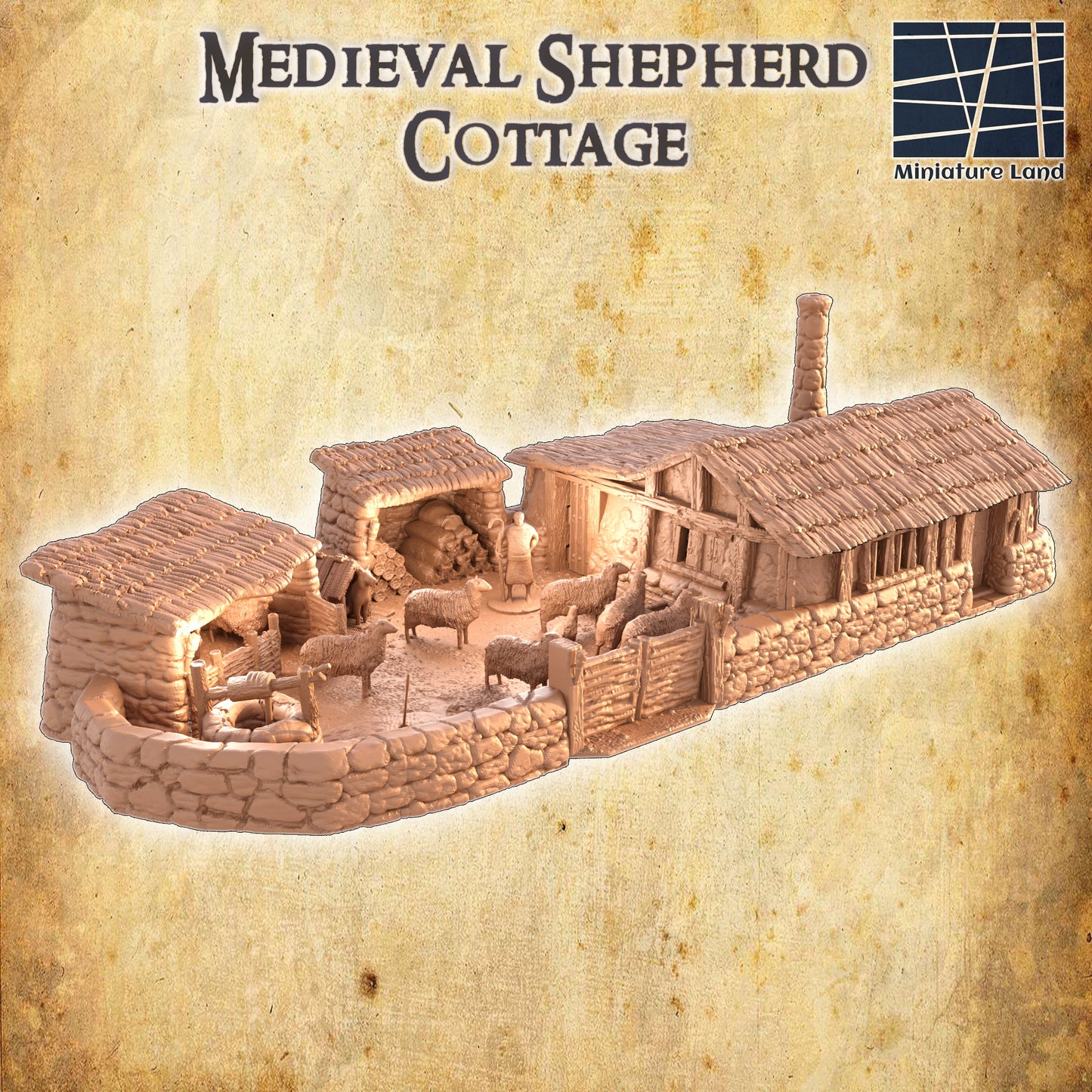 Medieval Shepherd Cottage - Tabletop Terrain