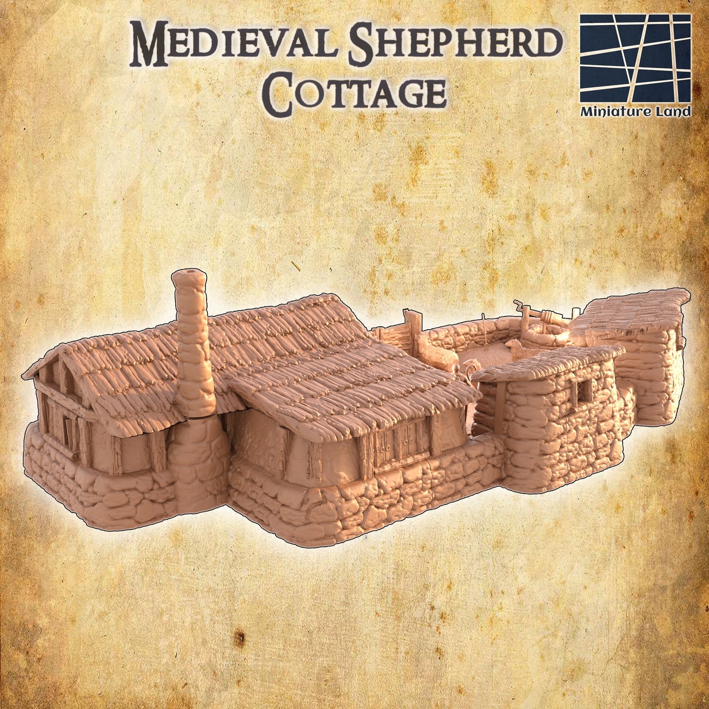 Medieval Shepherd Cottage - Tabletop Terrain