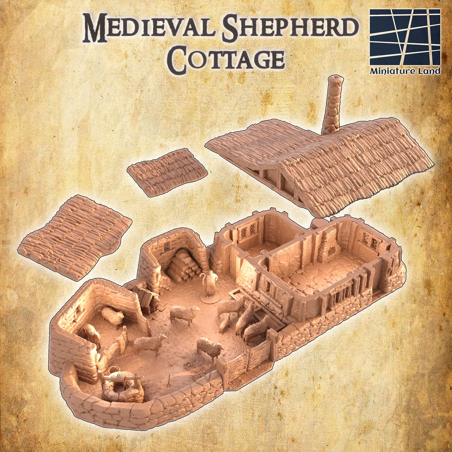 Medieval Shepherd Cottage - Tabletop Terrain