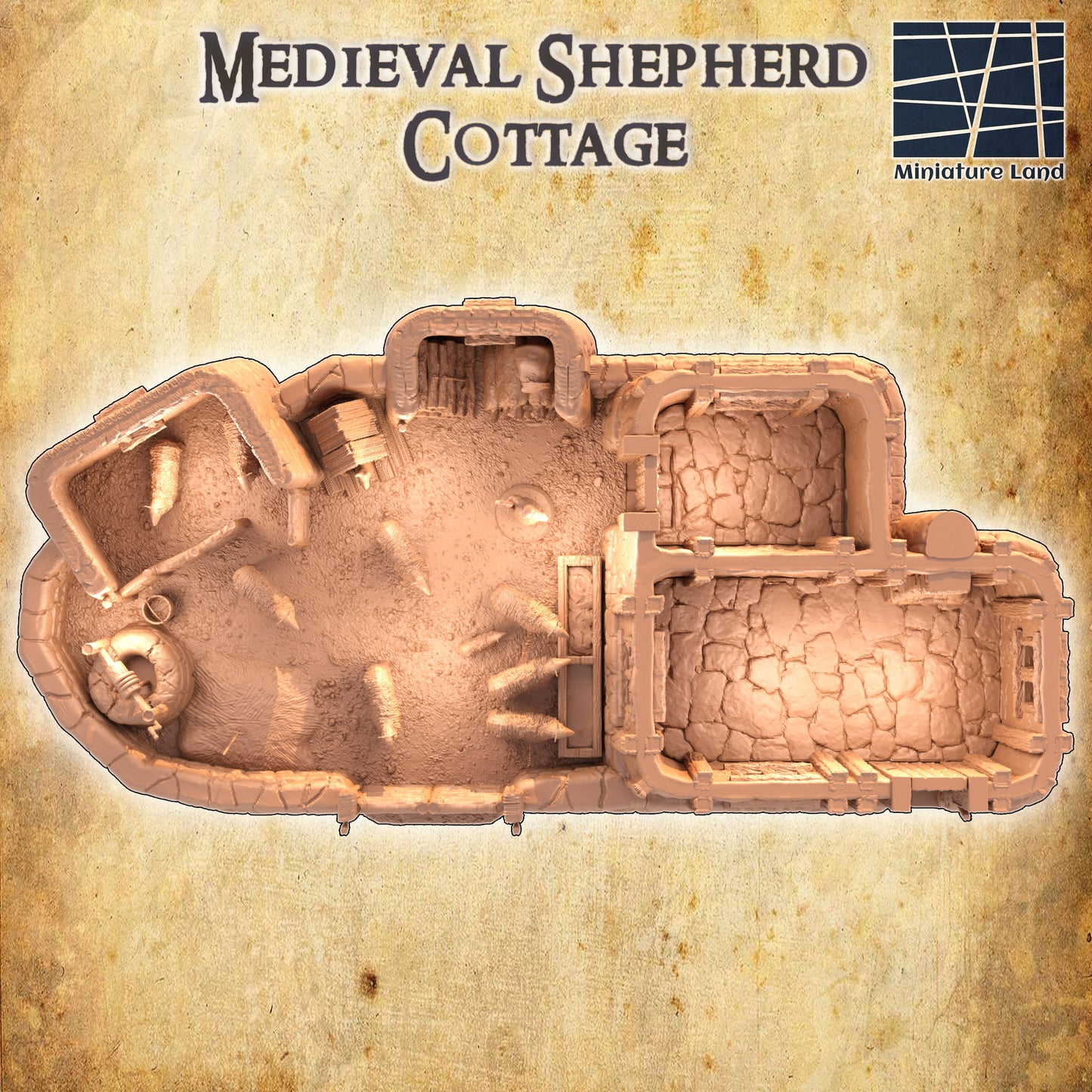 Medieval Shepherd Cottage - Tabletop Terrain