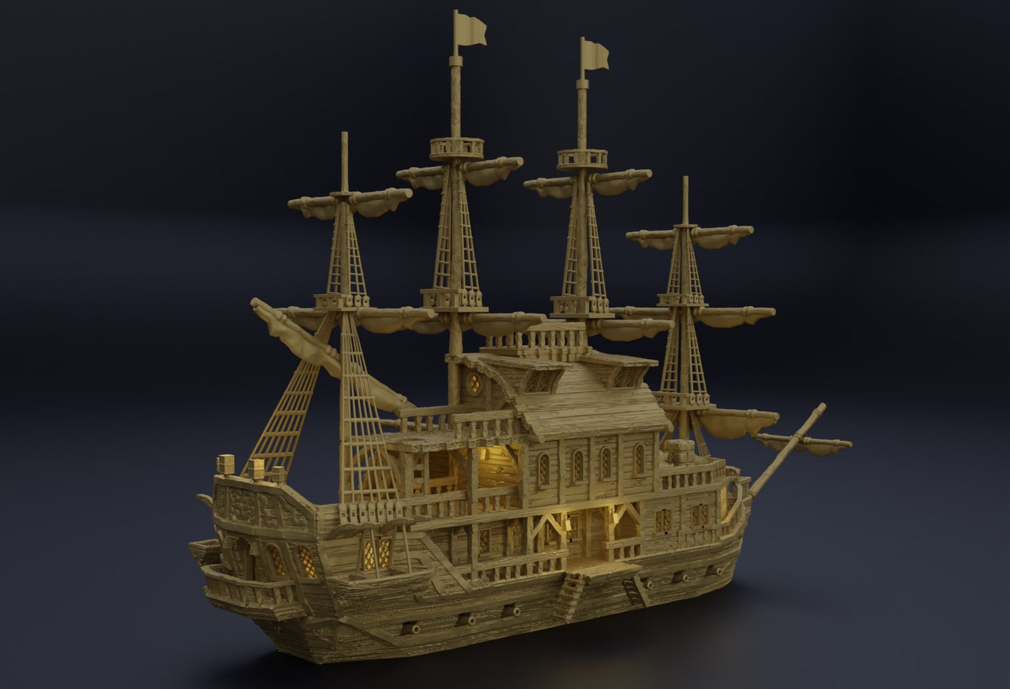 Floating Pirate Tavern- Tabletop Terrain