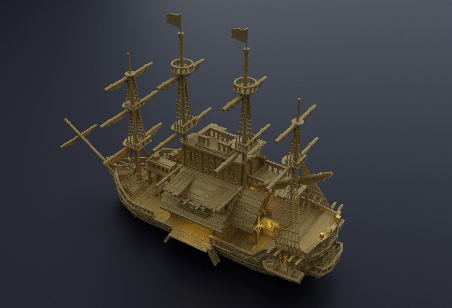Floating Pirate Tavern- Tabletop Terrain