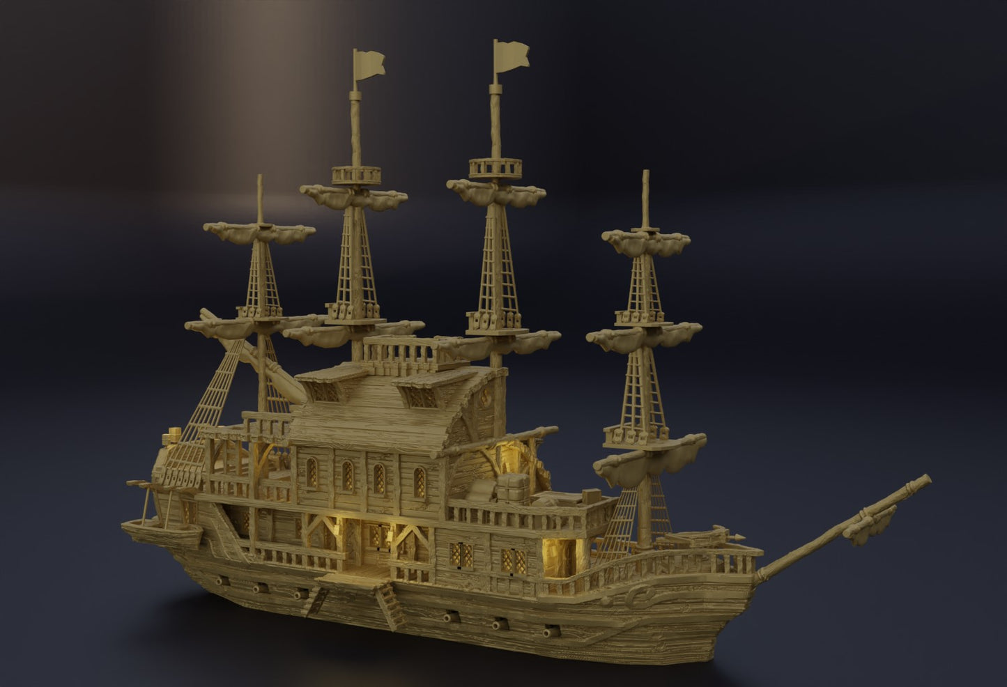 Floating Pirate Tavern- Tabletop Terrain
