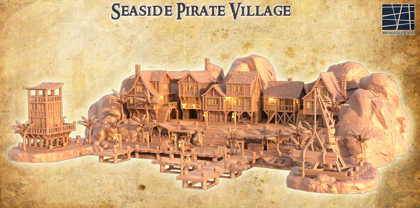 Seaside Pirate Village - Tabletop Terrain