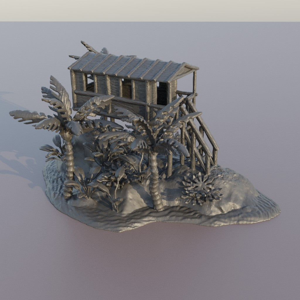 Small Island Hut - Tabletop Terrain