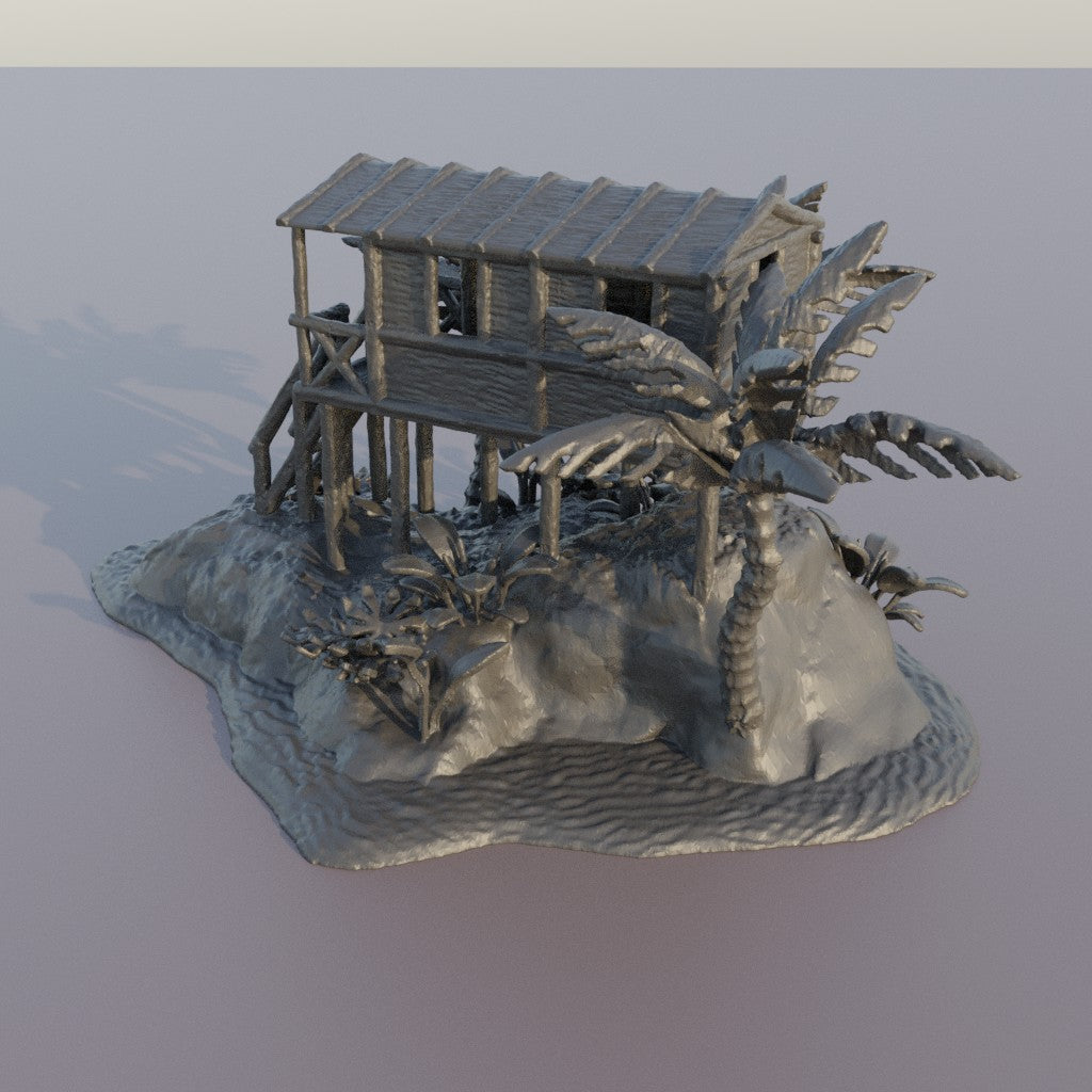 Small Island Hut - Tabletop Terrain
