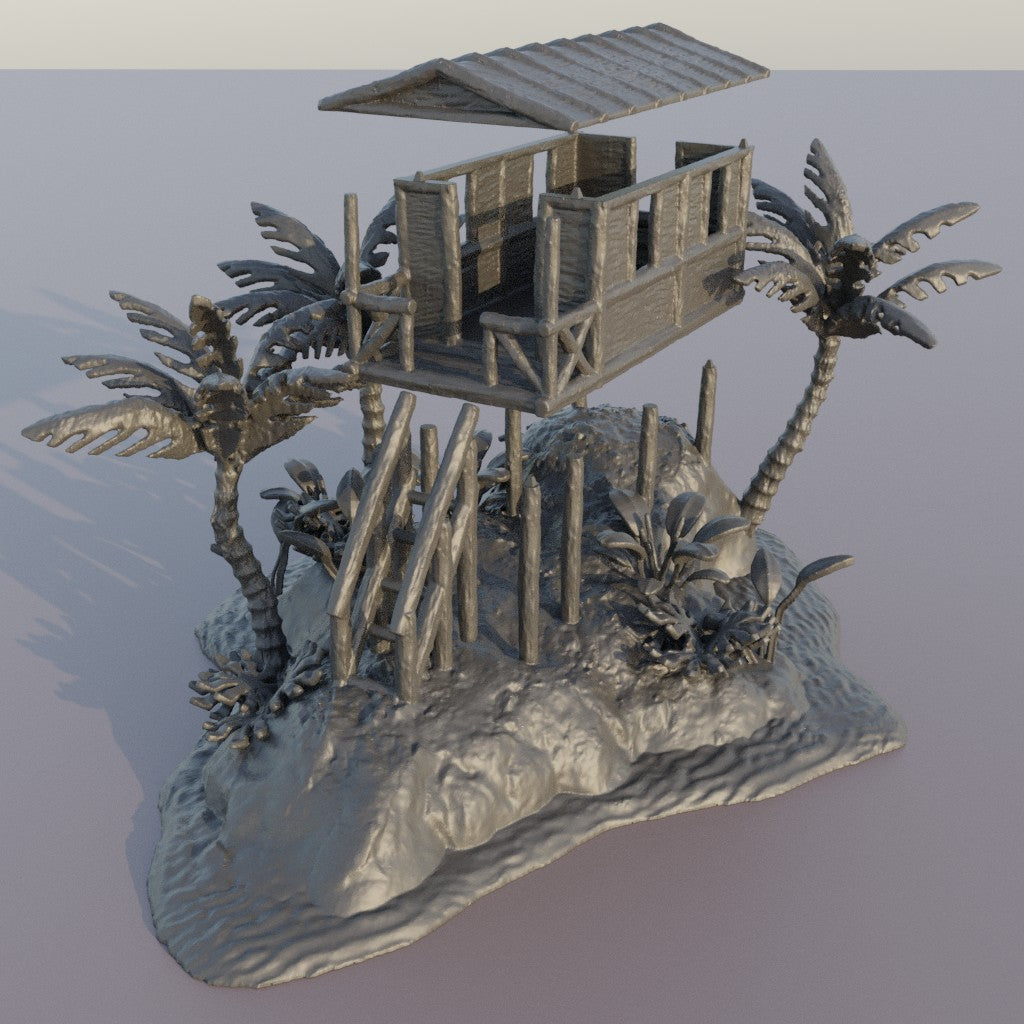 Small Island Hut - Tabletop Terrain