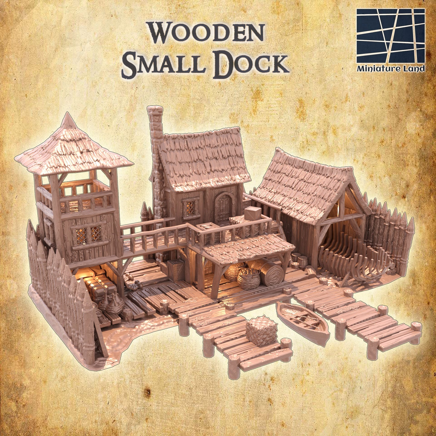 Small Wooden Dock - Tabletop Terrain