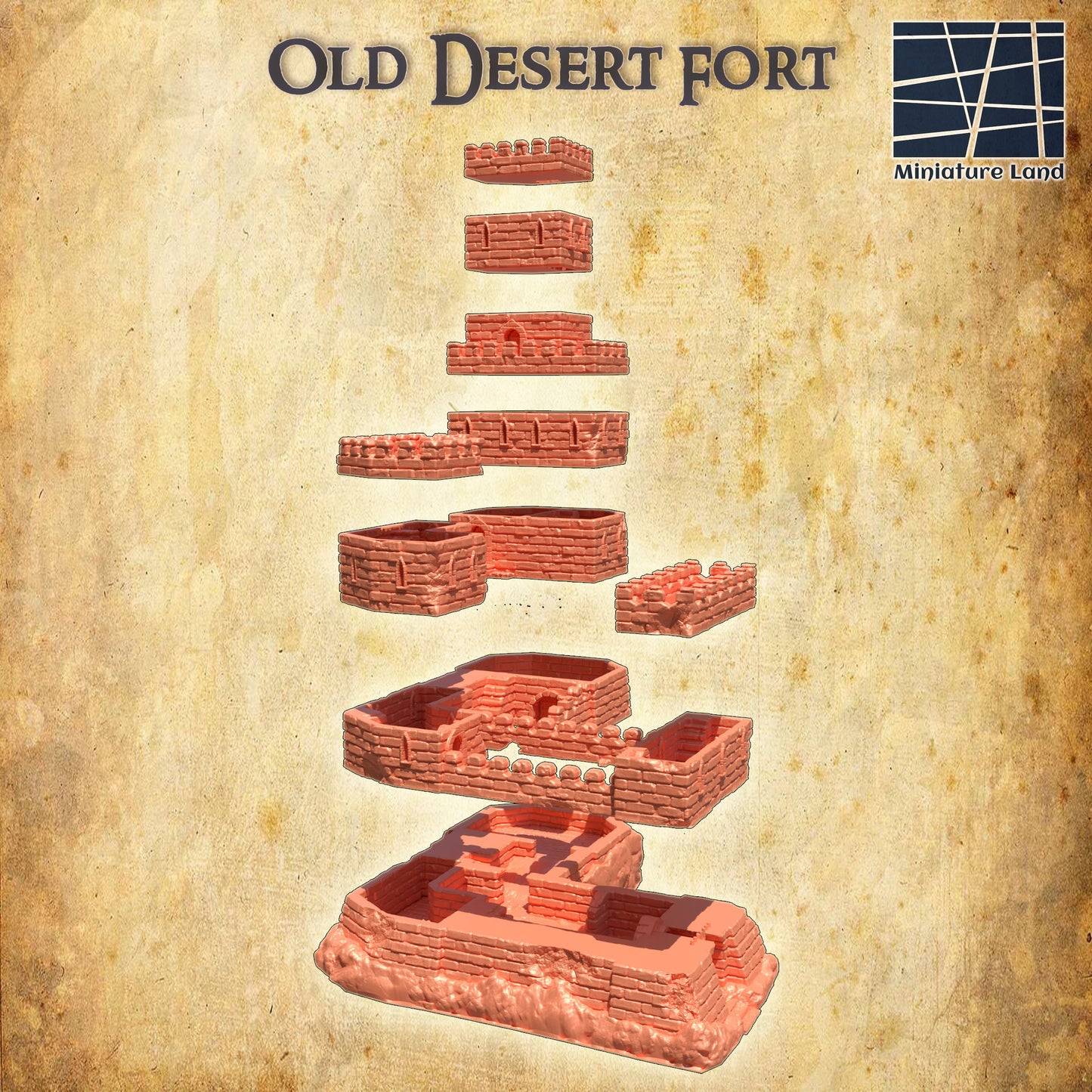 Old Desert Fort - Tabletop Terrain