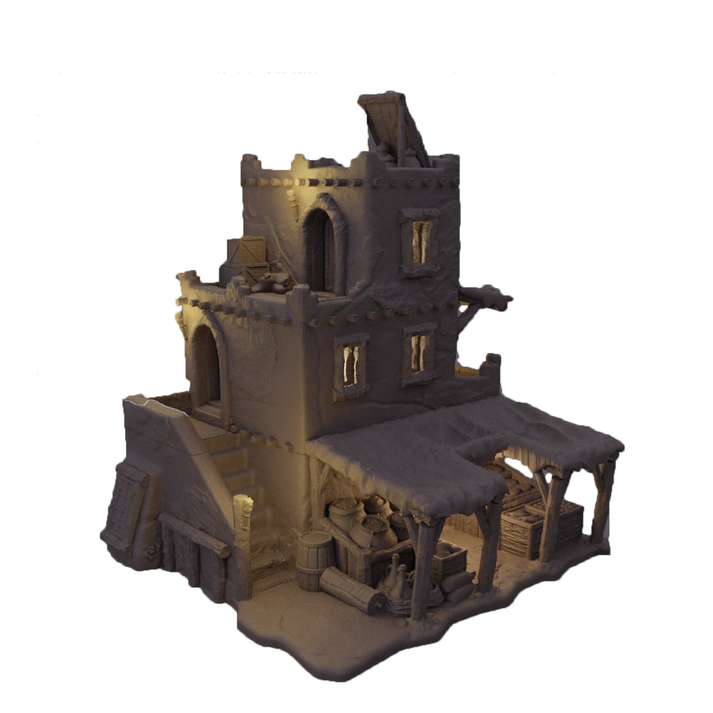 Desert Merchant Dnd Terrain, Desert Merchant House for Dungeons and Dragons,
