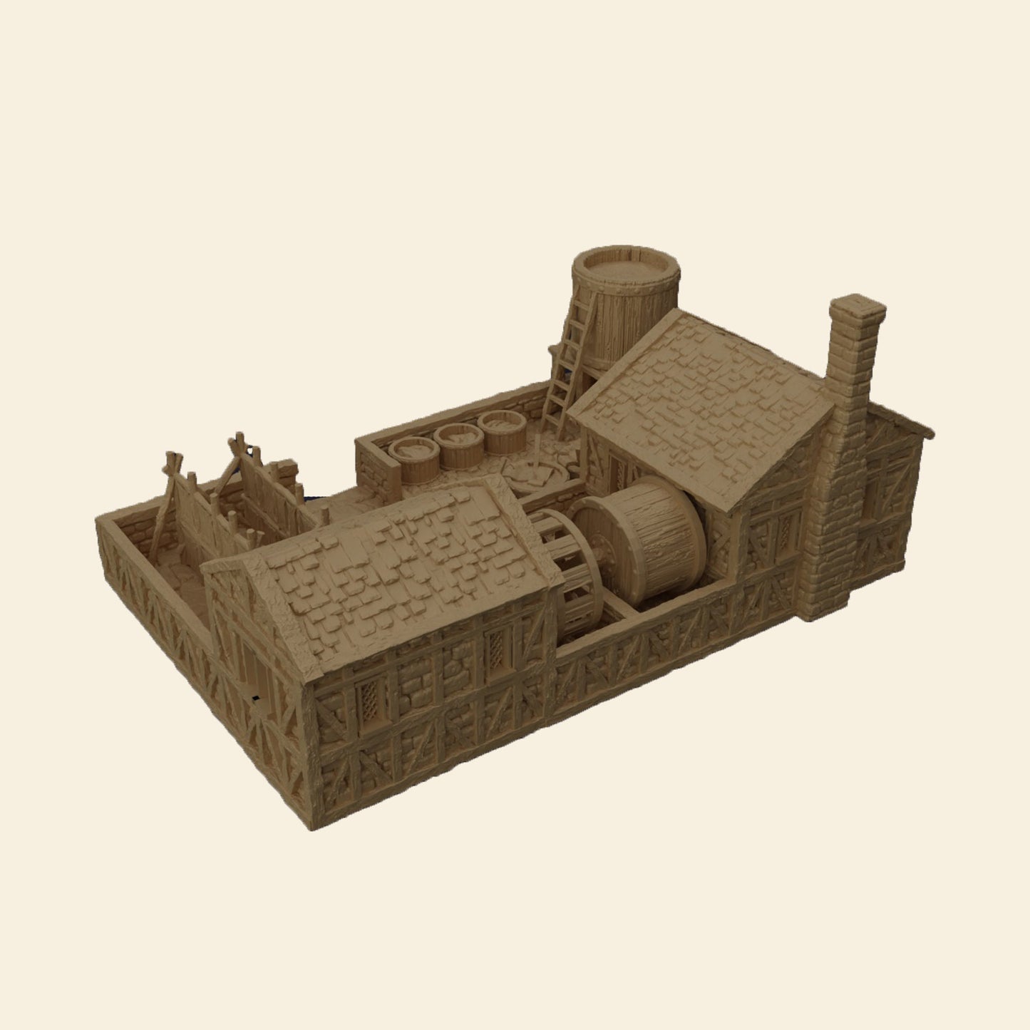 Medieval Tannery DnD Terrain, Medieval Terrain for Dungeons and Dragons