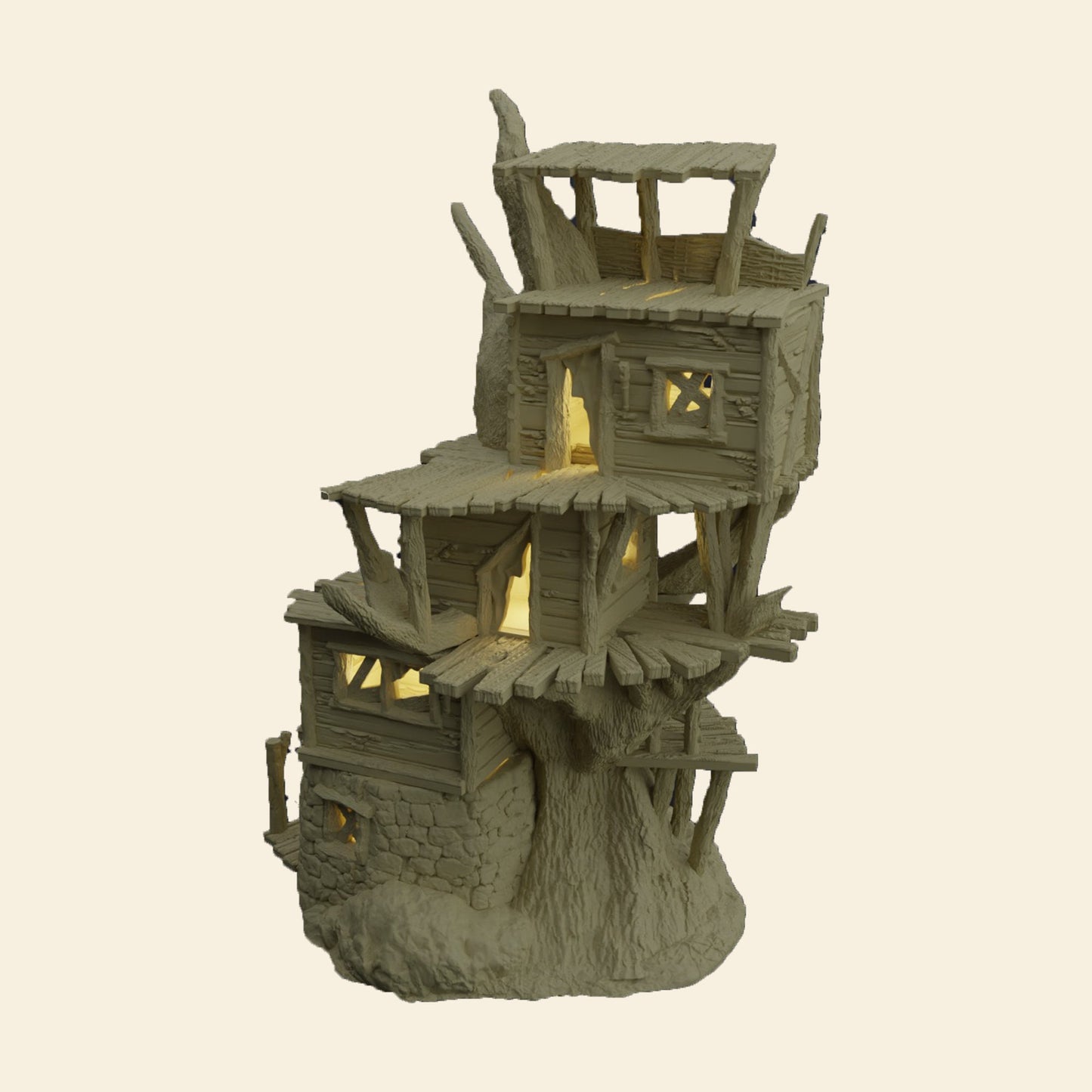 Tree Hovel Terrain for DnD, Treehouse DnD Terrain, Dungeons and Dragons Forest Terrain