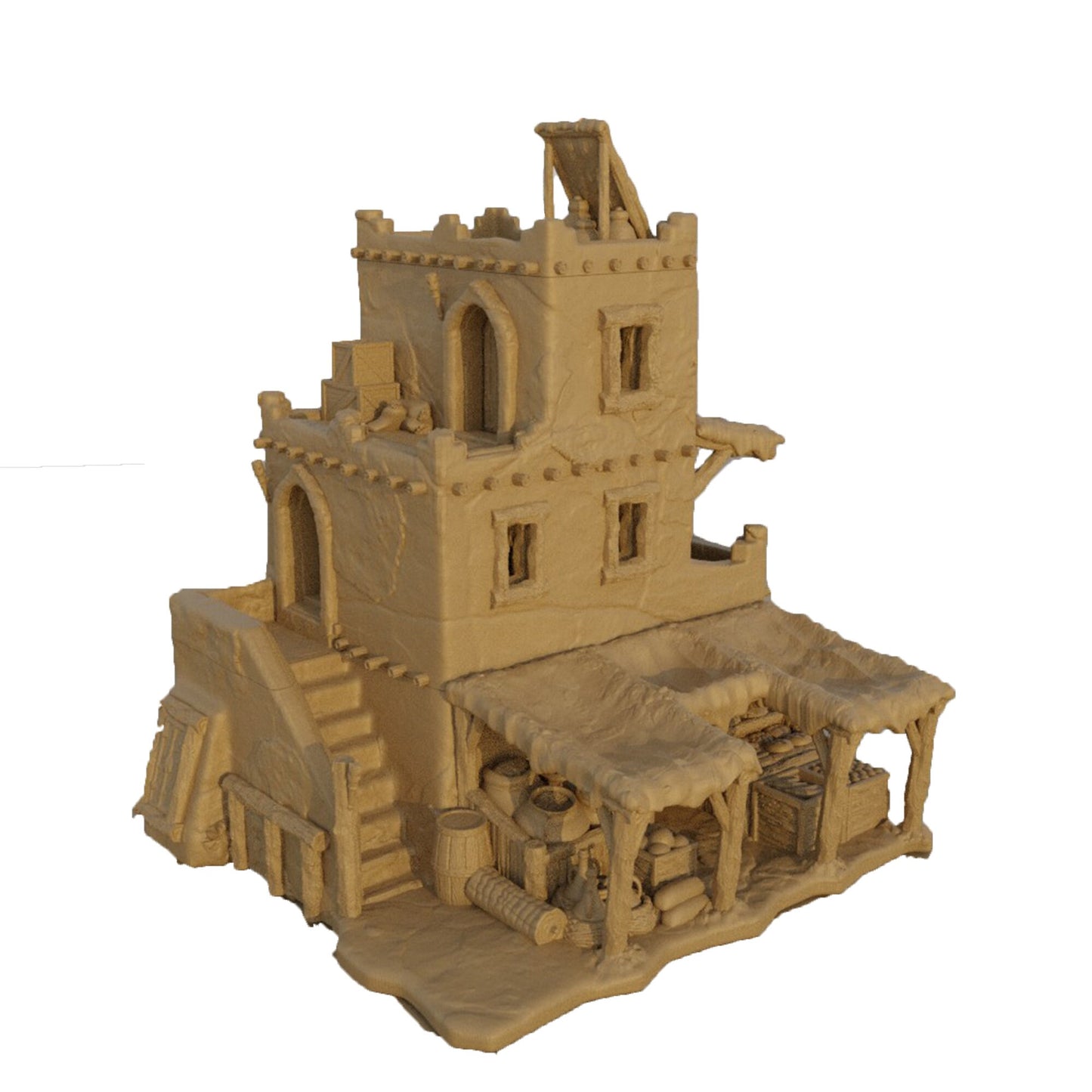 Desert Merchant Dnd Terrain, Desert Merchant House for Dungeons and Dragons,