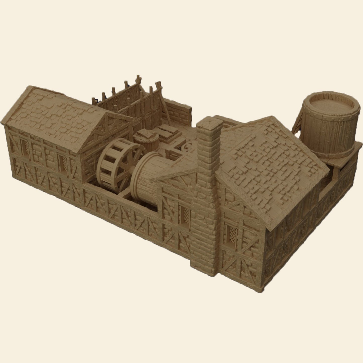 Medieval Tannery DnD Terrain, Medieval Terrain for Dungeons and Dragons