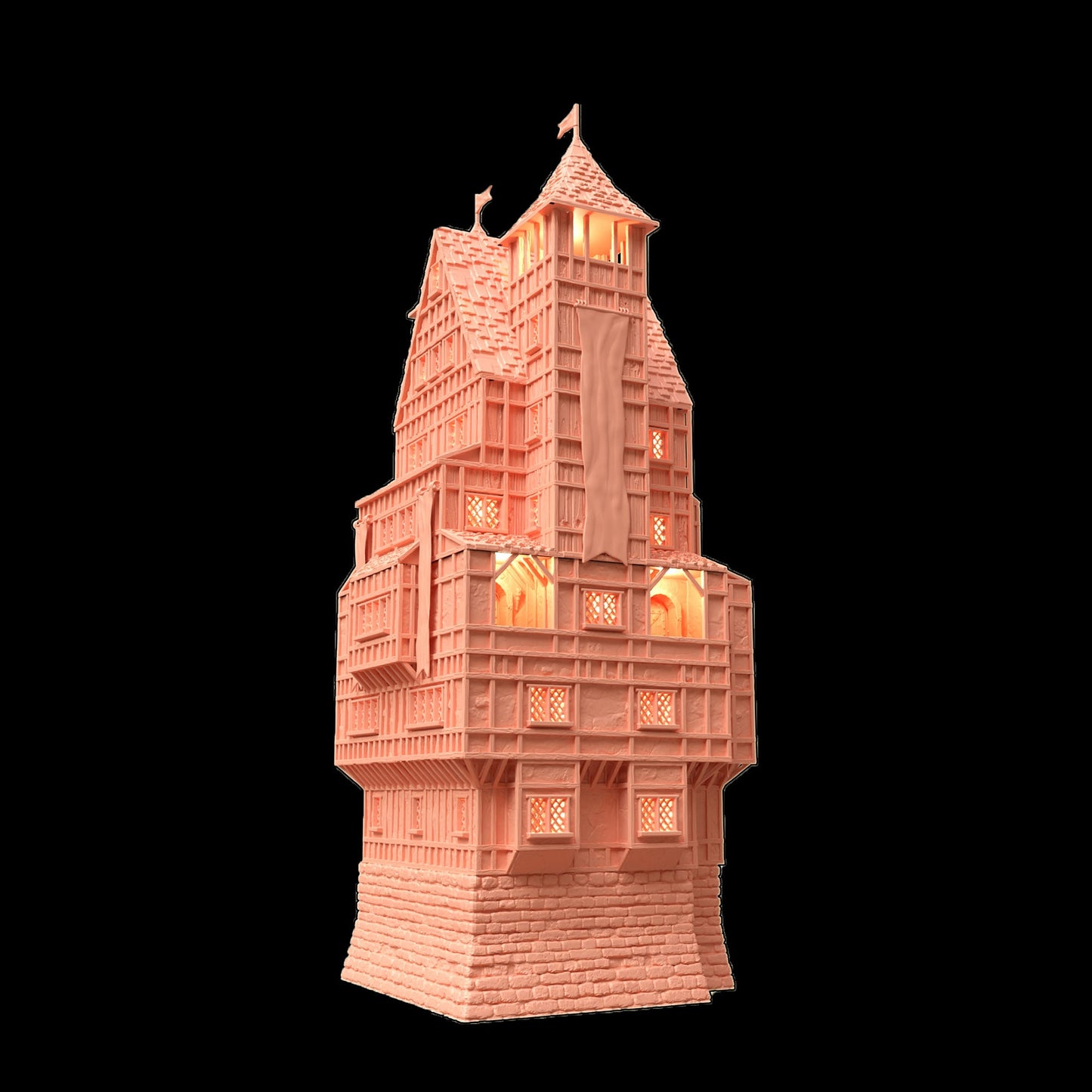 Governor House Medieval DnD Terrain, Medieval High House for Dungeons and Dragons