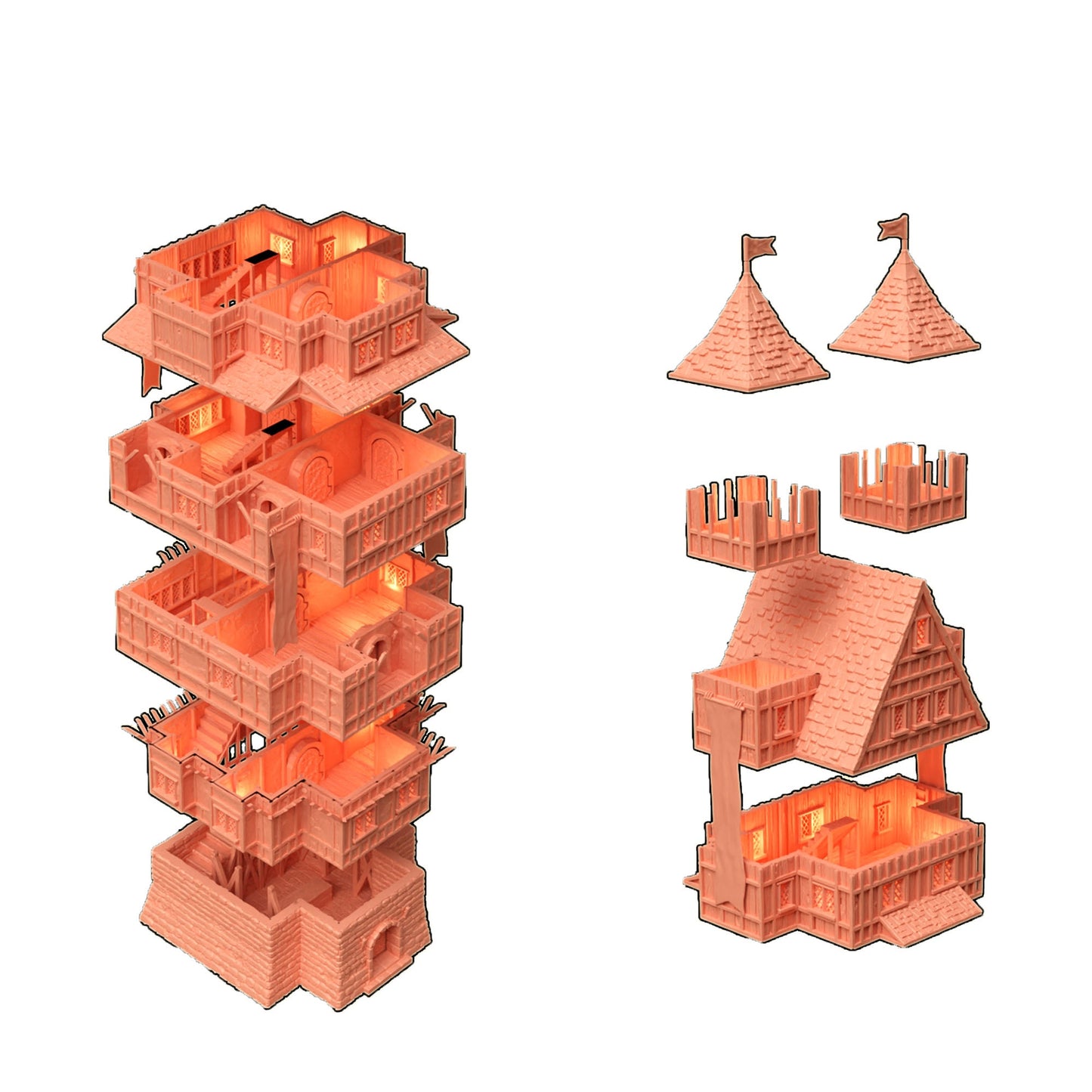 Governor House Medieval DnD Terrain, Medieval High House for Dungeons and Dragons