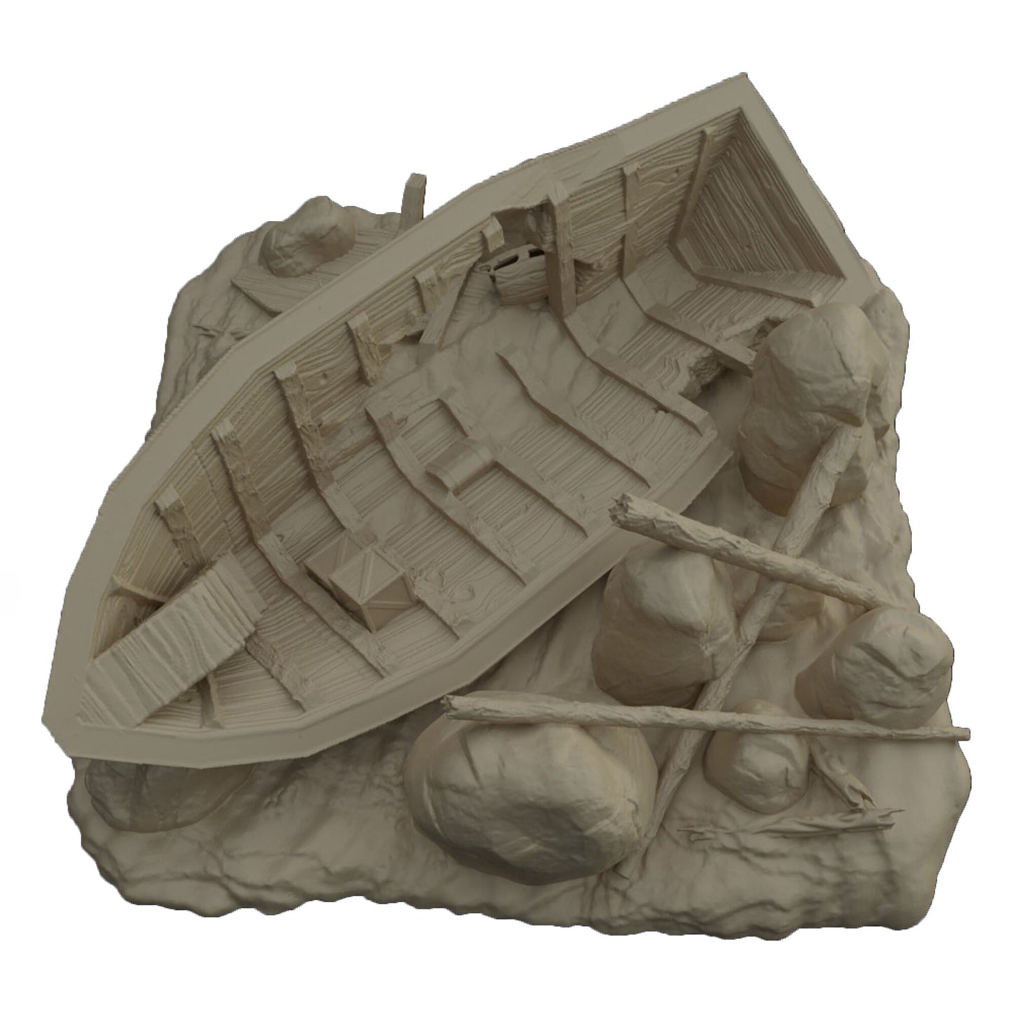 Ashored Galley Dnd Pirate Terrain, Pirate Ship Terrain, Small DnD Nautical Terrain, 28mm