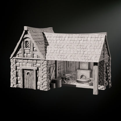 Medieval Blacksmith House - Tabletop Terrain