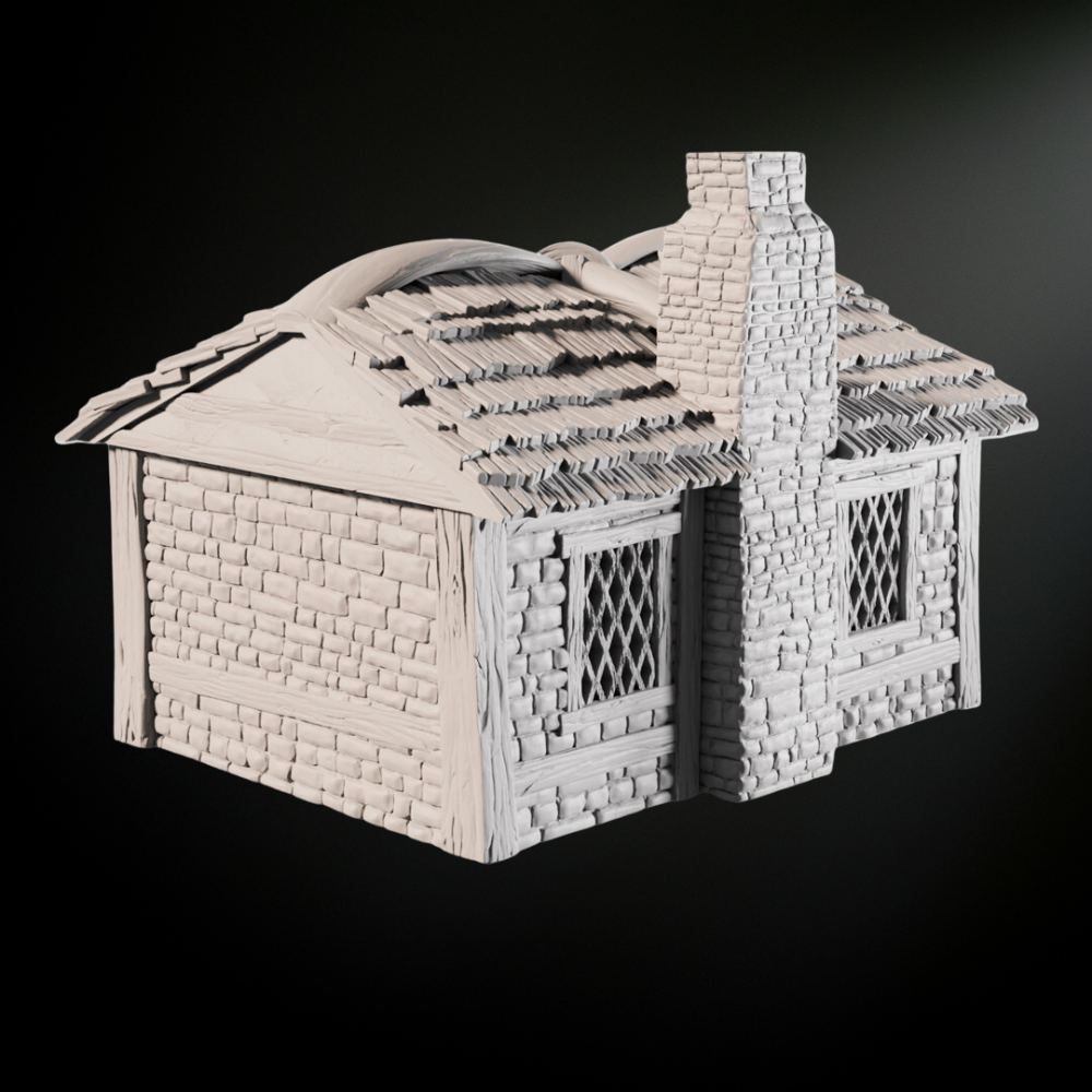 Medieval Fantasy Cottage House 2 - Tabletop Terrain