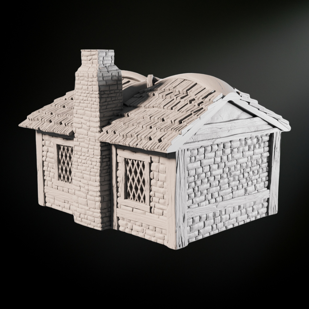 Medieval Fantasy Cottage House 2 - Tabletop Terrain