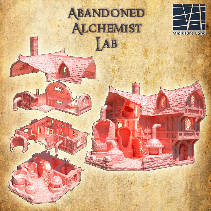 Abandoned Alchemist Lab - Tabletop Terrain - Medieval Terrain