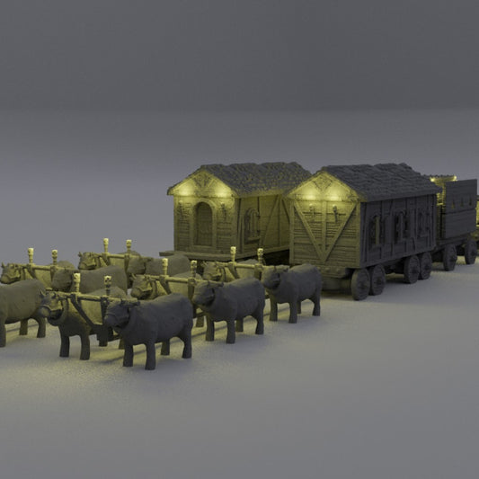 Convoy of Settlers - Tabletop Terrain - 28 MM